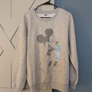 Disney Mickey Mouse Gray Crewneck Sweater